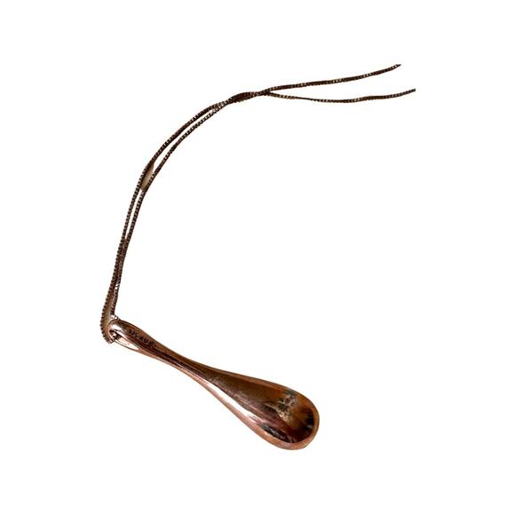 Vintage Sterling Silver 18k Gold Plate Pink Swarovski Crystal Pendant Necklace - Picture 9 of 10